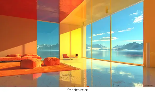 futuristic living room interior design