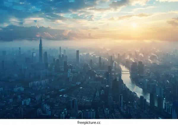 Night View of Guangzhou Zhujiang New Town Central Business District