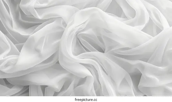 White Fabric Creased and Crumpled