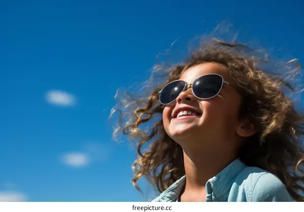 Little girl enjoying the sunshine