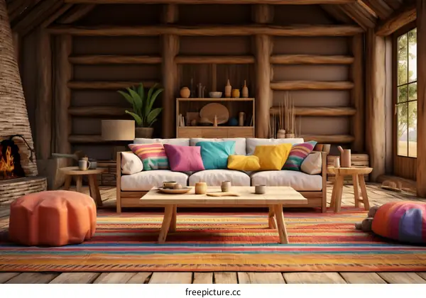 Cozy and Colorful Living Room Design