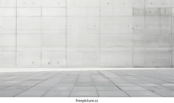 Modern concrete wall and floor tiles background