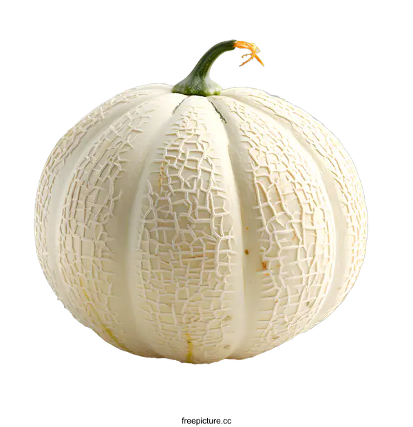 [Transparent Background PNG]Whole white melon on white background