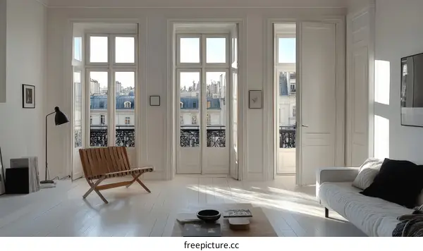 Modern Minimalist Parisian Apartment Interior