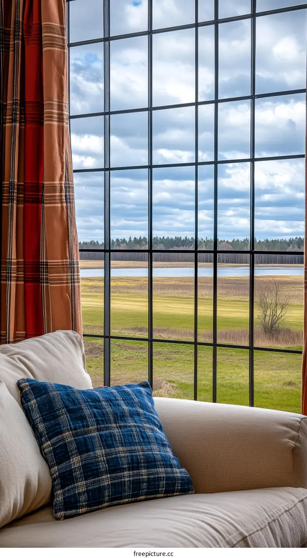 Cozy Corner View Through Large Windows