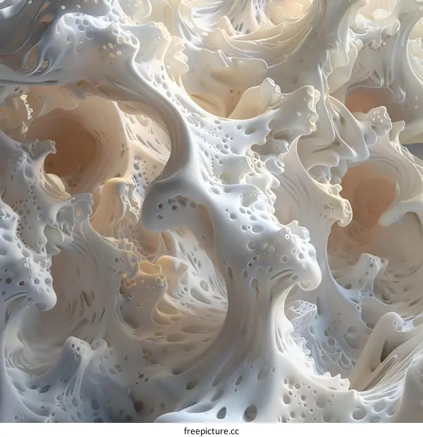 Abstract Organic Forms: Smooth Lines and Porous Structure