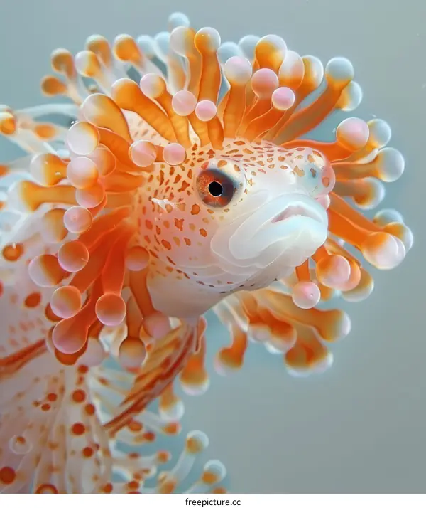 Scorpionfish with Colorful Weed Growth