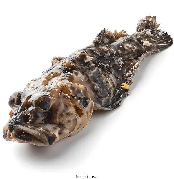 Dried Fish on White Background