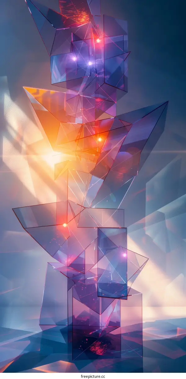 Vibrant 3D Geometric Patterns