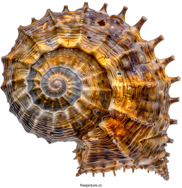 [Transparent Background PNG]Close-up of a seashell