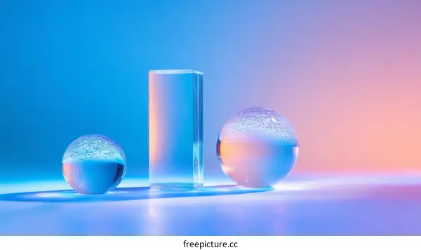 Abstract Geometric Shapes in Neon Light