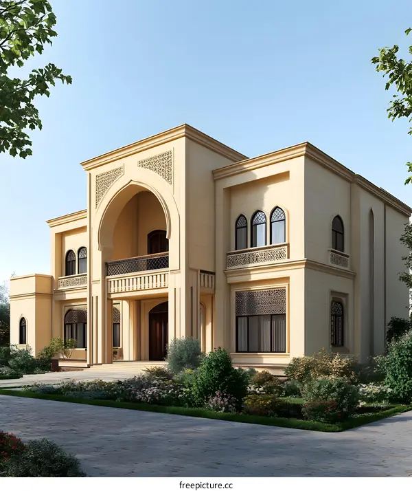 Modern Arabic Style Villa with Garden