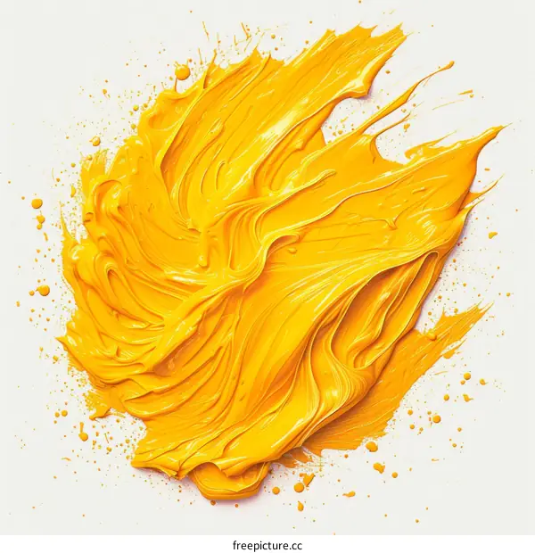 Yellow Oil Paint Swirl