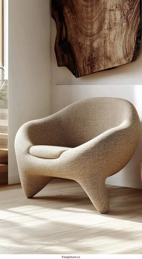 Modern Armchair in Minimalist Living Room