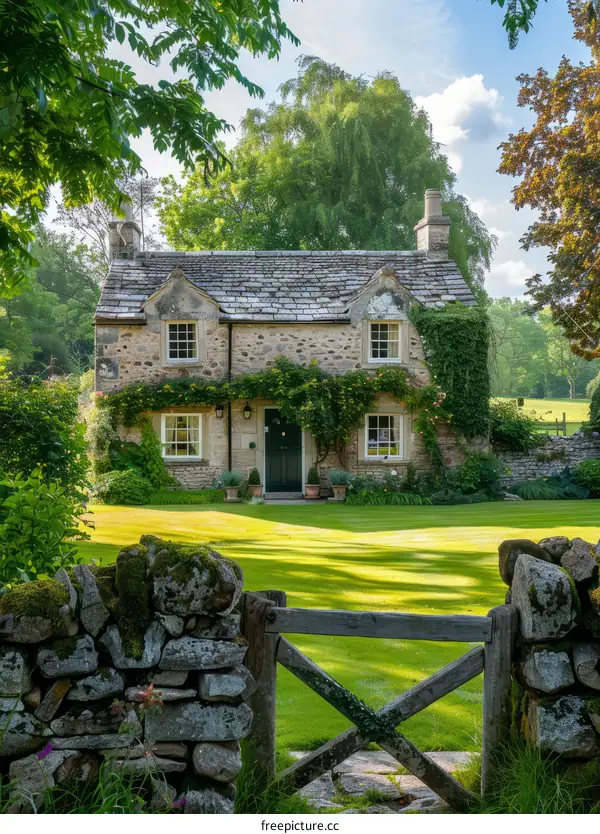 Stone Cottage in the English Countryside