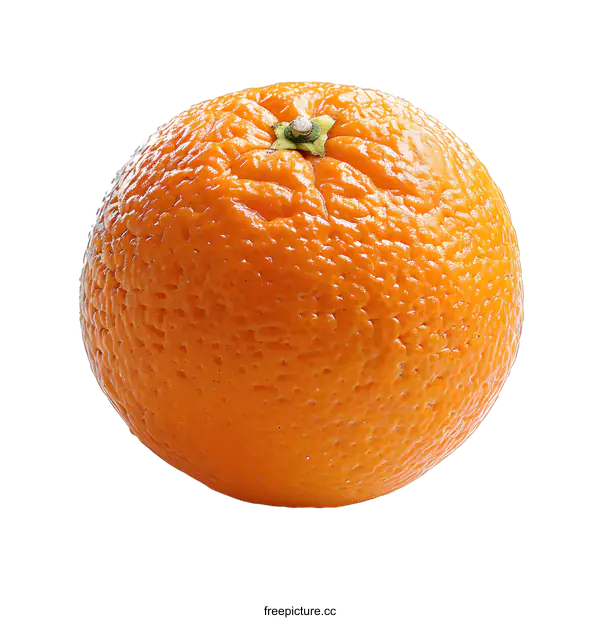 [Transparent Background PNG]Single Orange on White Background