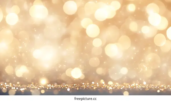 Golden Bokeh Background for Holiday Celebration