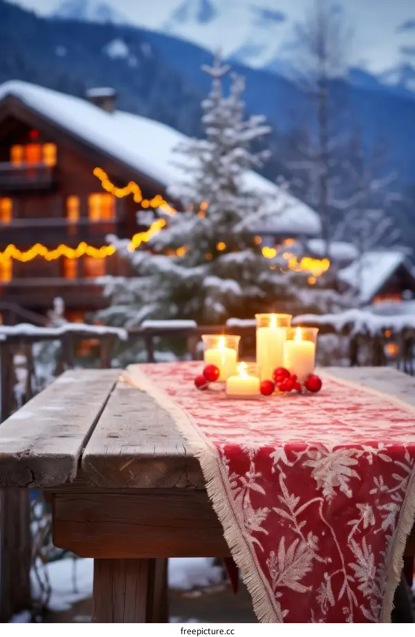 Snowy Christmas Eve in a Remote Mountain Village