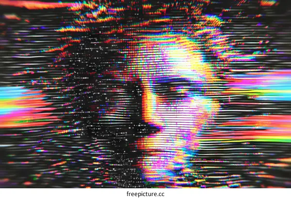 Glitch Art Portrait of a Person