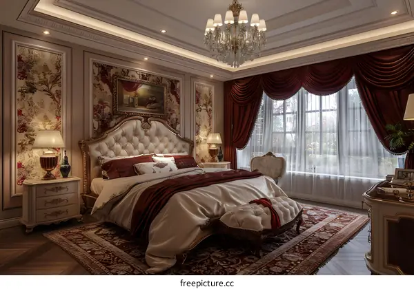 European-style luxury bedroom