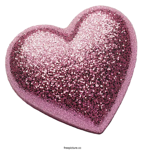 [Transparent Background PNG]Sparkling Pink Heart Shape Decoration