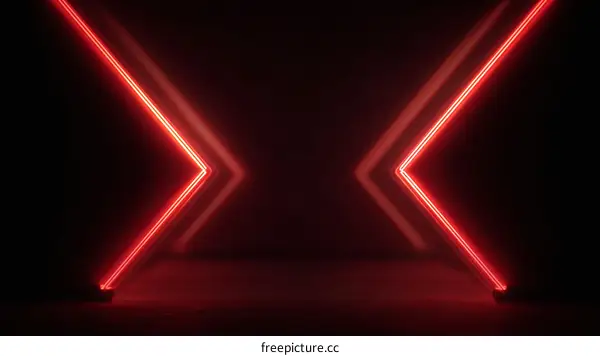 Neon Light Design with Red Hues