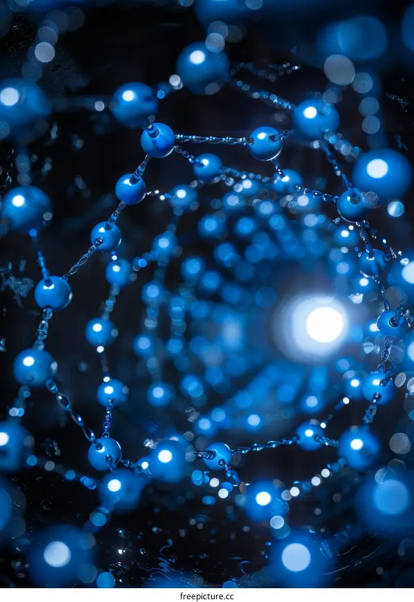 Blue and Black Bokeh