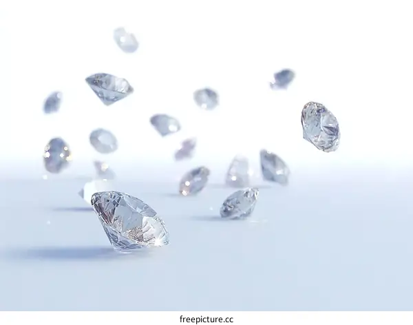 Diamonds Falling in the Air