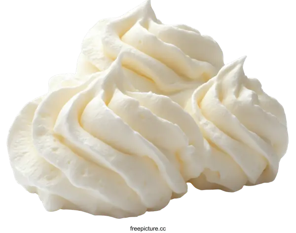 [Transparent Background PNG]Whipped Cream Close Up Texture