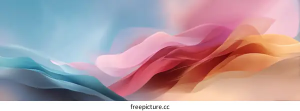 Abstract Colorful Flowing Fabrics Design