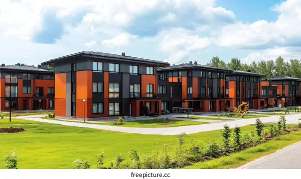 Modern Residential Complex in a Green Setting