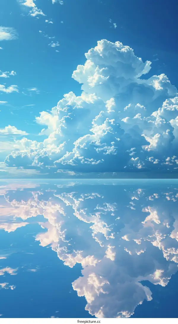 Celestial Serenity: Clouds Reflected in Still Waters