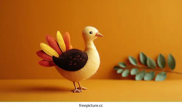 Thanksgiving Felted Turkey Ornament