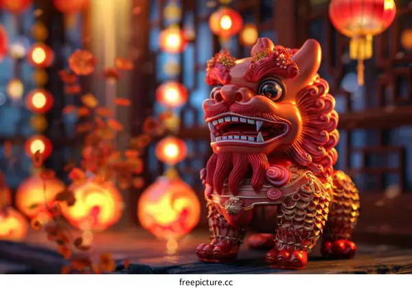 Chinese lion dance