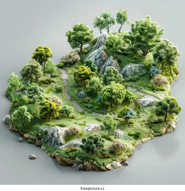 Enchanting Fantasy Isometric Island