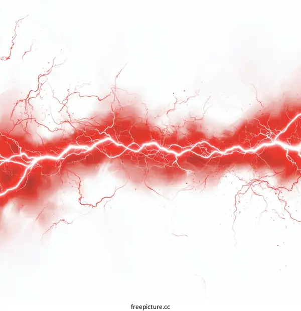 Abstract Red Lightning Design