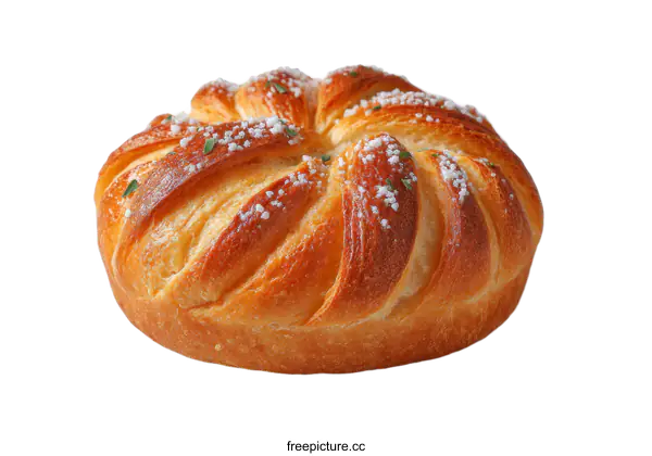 [Transparent Background PNG]Delicious round bread with herbs and salt