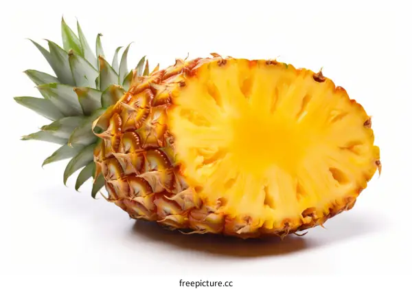Half of a pineapple