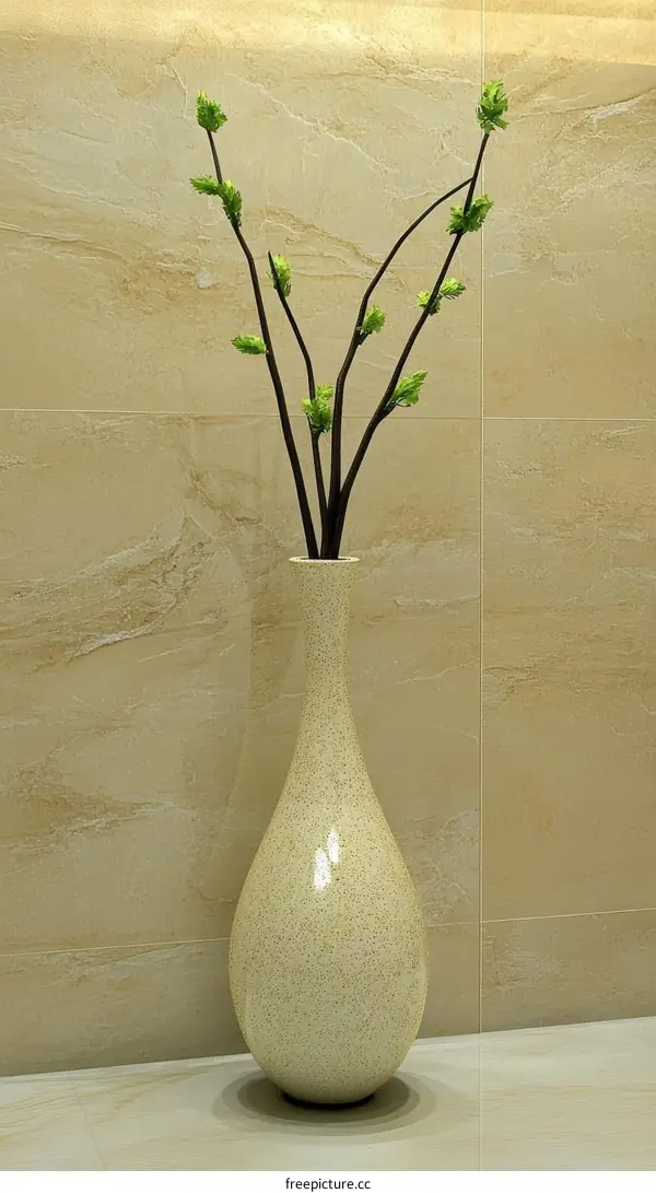 Elegant Vase with Fresh Branches