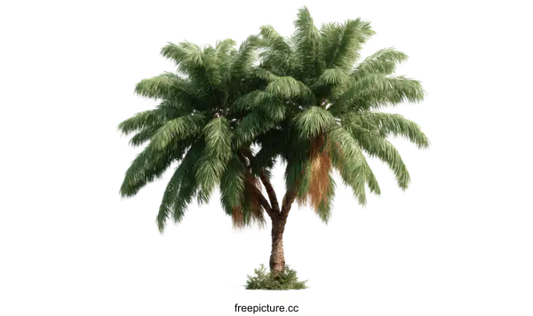 [Transparent Background PNG]Tropical Palm Tree Isolated on White Background