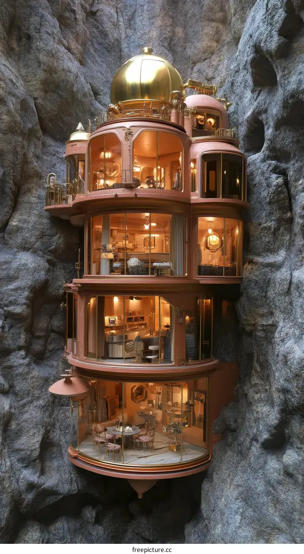 Miniature Architecture in a Rock Face