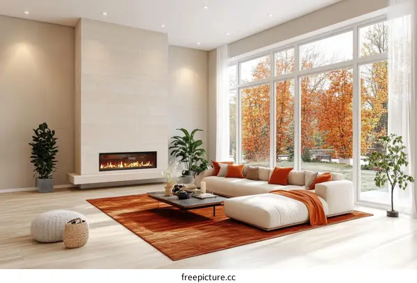 Autumn Living Room Interior Design