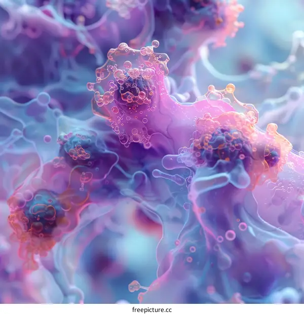 Abstract illustration of cancer cells