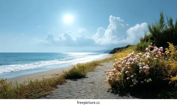 Sunny Beach Seaside Scenery