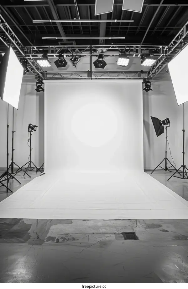 Empty Photo Studio - Black and White