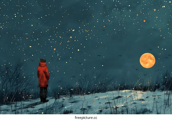 Solitude Under the Winter Moon