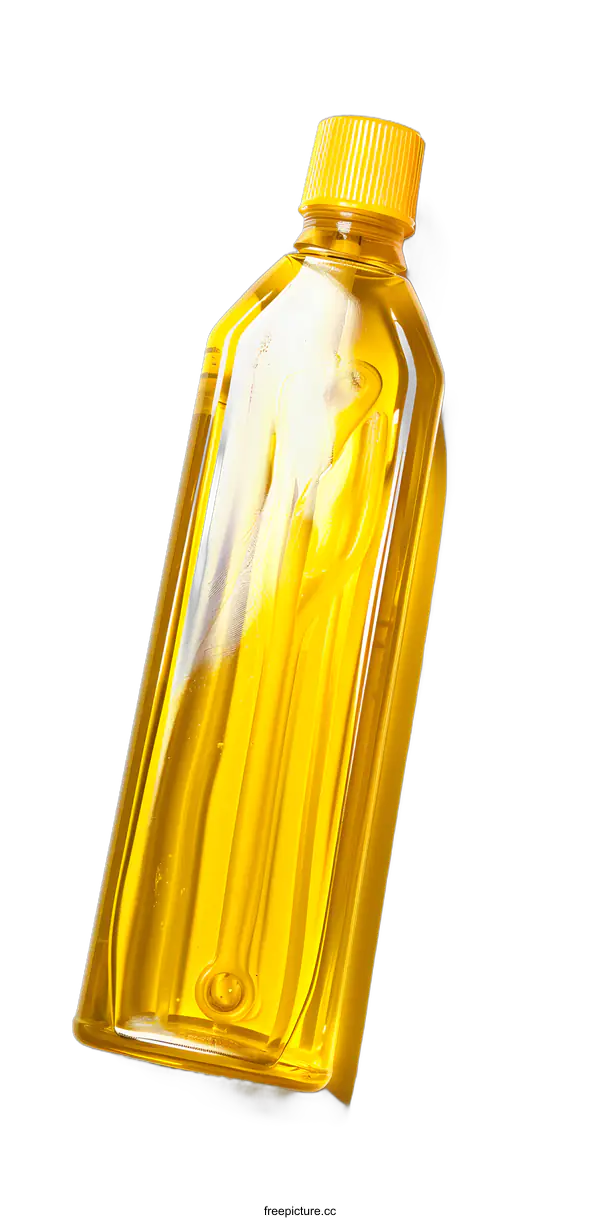 [Transparent Background PNG]Yellow Liquid in a Clear Bottle