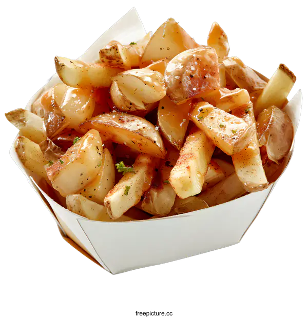 [Transparent Background PNG]Delicious French Fries with Spicy Sauce
