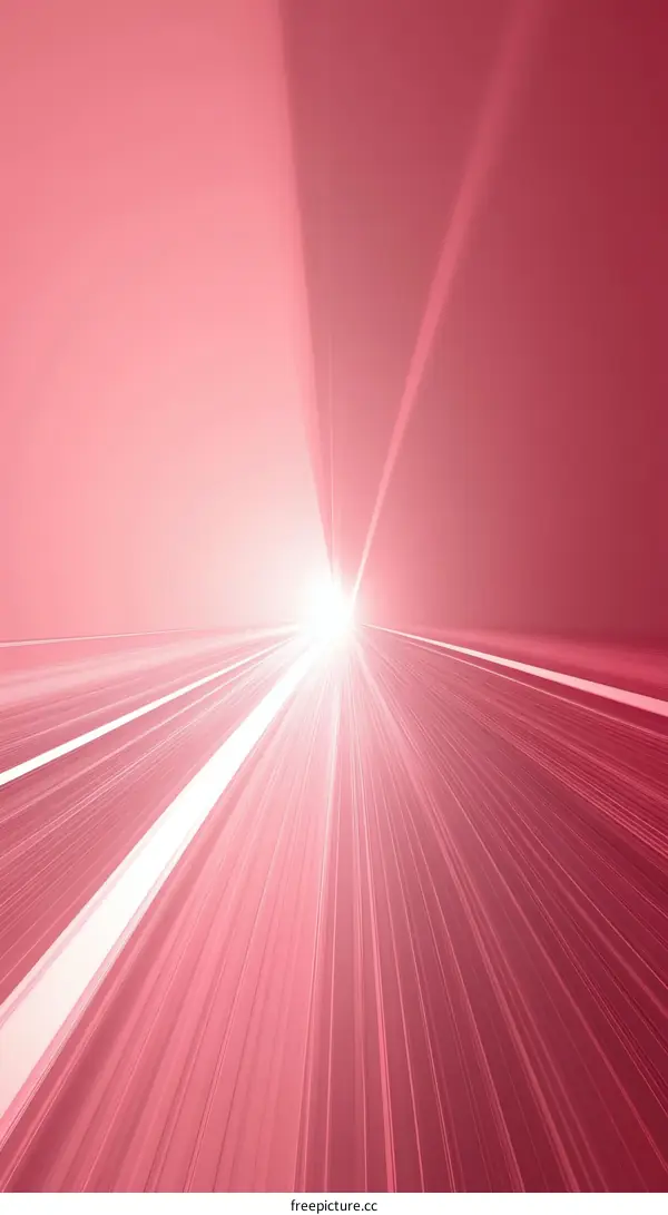 Abstract Light Burst in Deep Pink