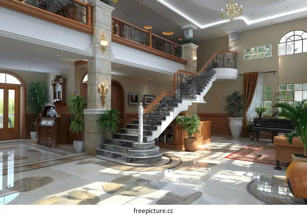 Luxury Mansion Grand Entrance Hall Interior Design